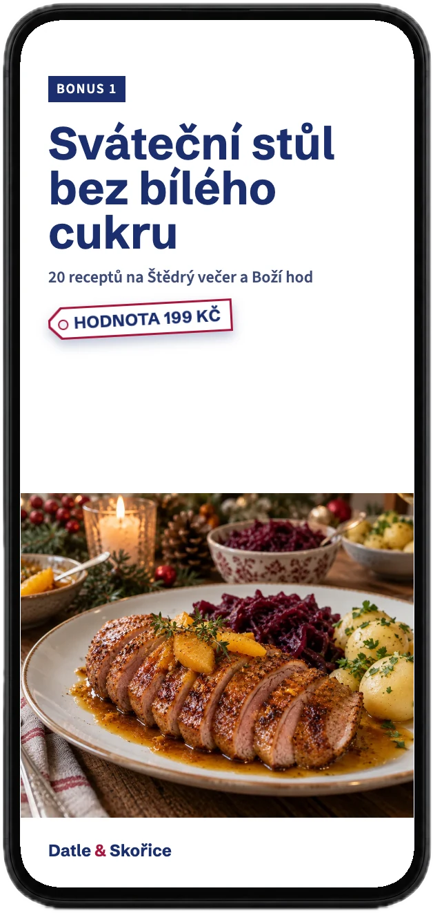 Obálka bonusu Sváteční stůl bez bílého cukru v mobilu